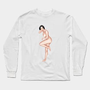 Leaning Girl Long Sleeve T-Shirt